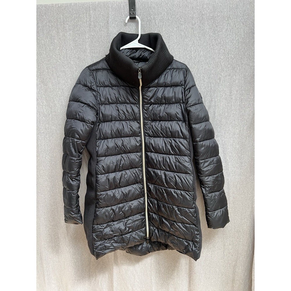 Save The Duck Katelyn Oversized Puffer Womens 2/M Black Long Jacket Winter Coat
